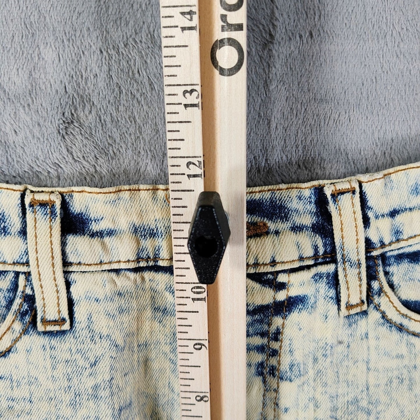 Vibrant M.I.U  Made in USA Distressed Acid Wash DIY Cut Off Denim Shorts -Size 6