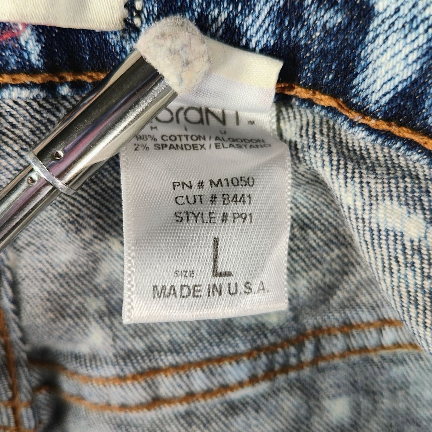 Vibrant M.I.U  Made in USA Distressed Acid Wash DIY Cut Off Denim Shorts -Size 6
