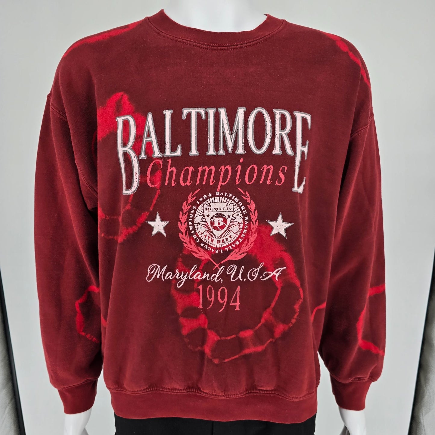 2010s Urban Outfitters Baltimore Champions 1994 Tie-Dye Oversized Sweatshirt (M)