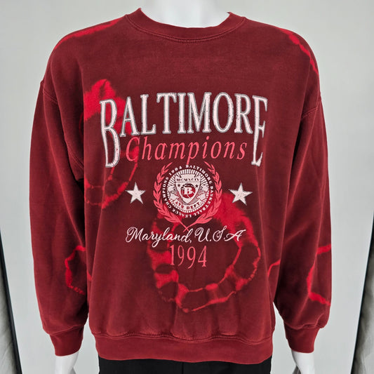 2010s Urban Outfitters Baltimore Champions 1994 Tie-Dye Oversized Sweatshirt (M)