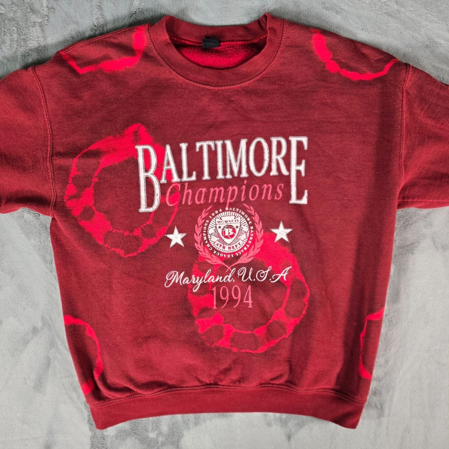 2010s Urban Outfitters Baltimore Champions 1994 Tie-Dye Oversized Sweatshirt (M)