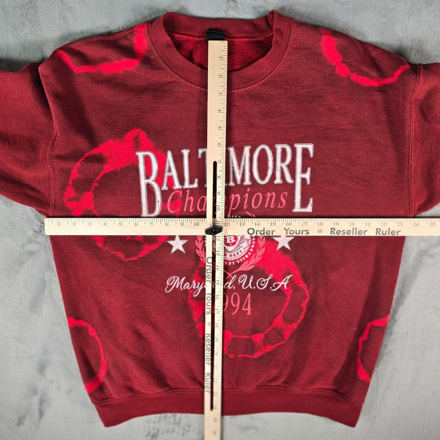 2010s Urban Outfitters Baltimore Champions 1994 Tie-Dye Oversized Sweatshirt (M)