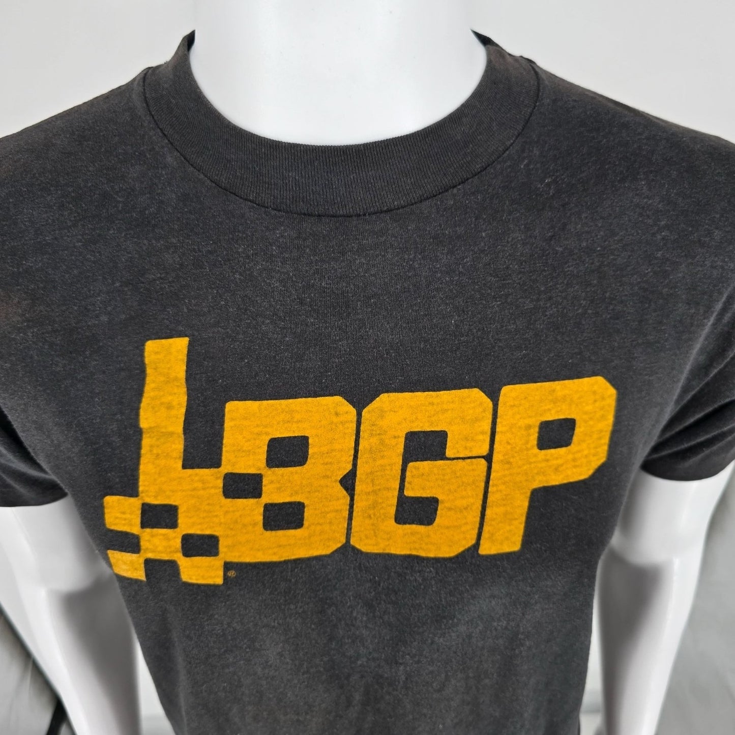 Vintage 1980s LBGP Long Beach Grand Prix Style Auto 10K Run Black T-Shirt (M)