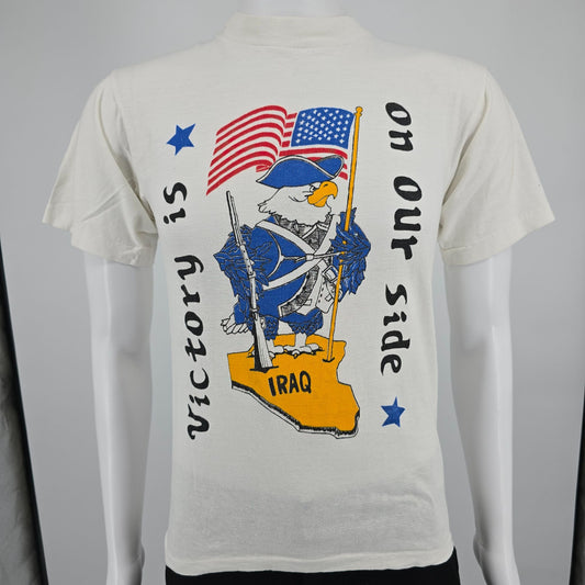 Vintage 1990s Operation Desert Storm/Iraq War Victory Is on Our Side T-Shirt (S)