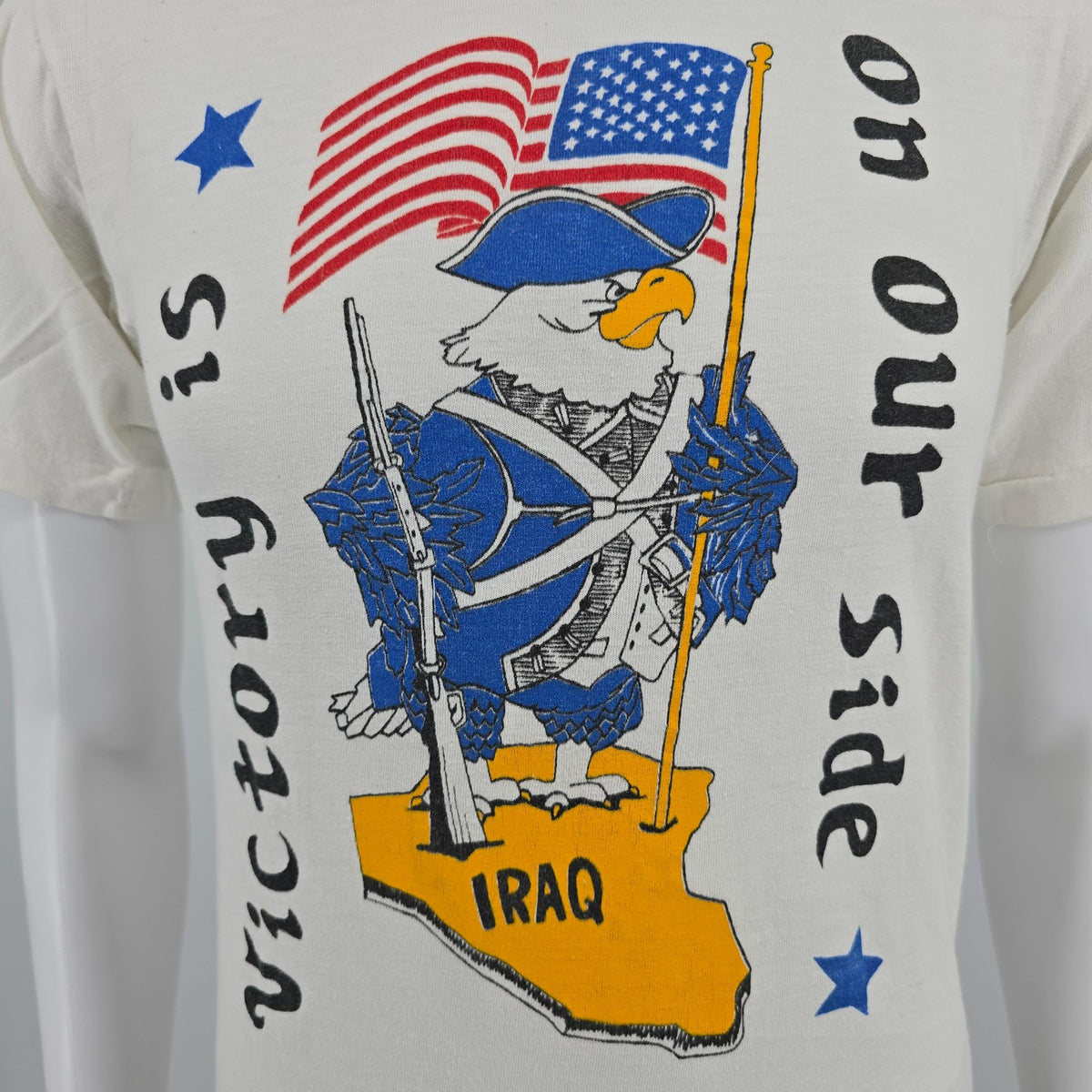 Vintage 1990s Operation Desert Storm/Iraq War Victory Is on Our Side T-Shirt (S)
