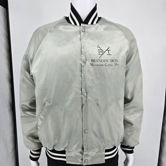 Vintage 1980s WestArk Brandin' Iron Dinner House & Lounge Bomber Jacket (L)