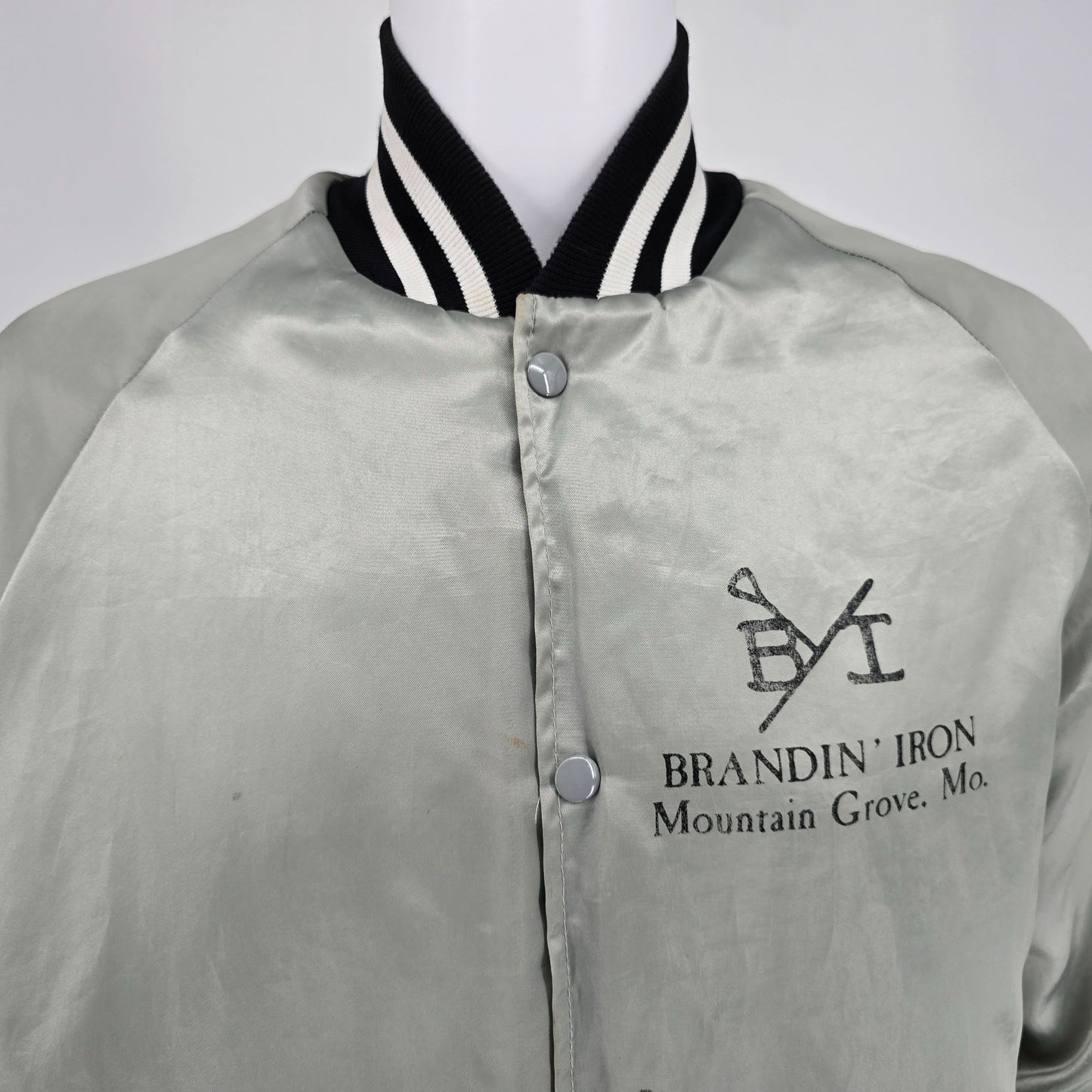 Vintage 1980s WestArk Brandin' Iron Dinner House & Lounge Bomber Jacket (L)