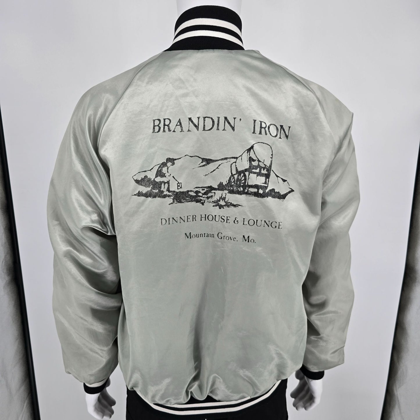 Vintage 1980s WestArk Brandin' Iron Dinner House & Lounge Bomber Jacket (L)