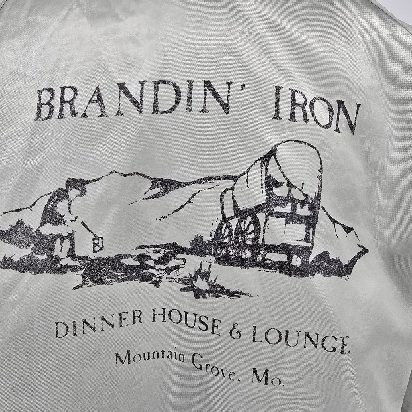Vintage 1980s WestArk Brandin' Iron Dinner House & Lounge Bomber Jacket (L)