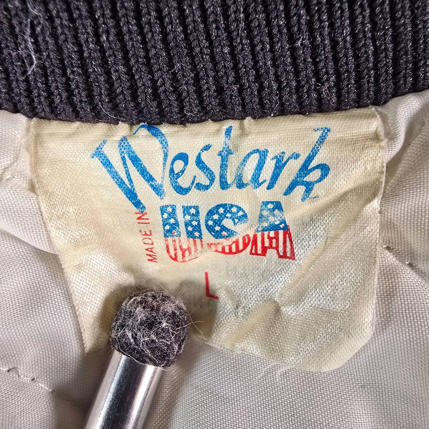 Vintage 1980s WestArk Brandin' Iron Dinner House & Lounge Bomber Jacket (L)