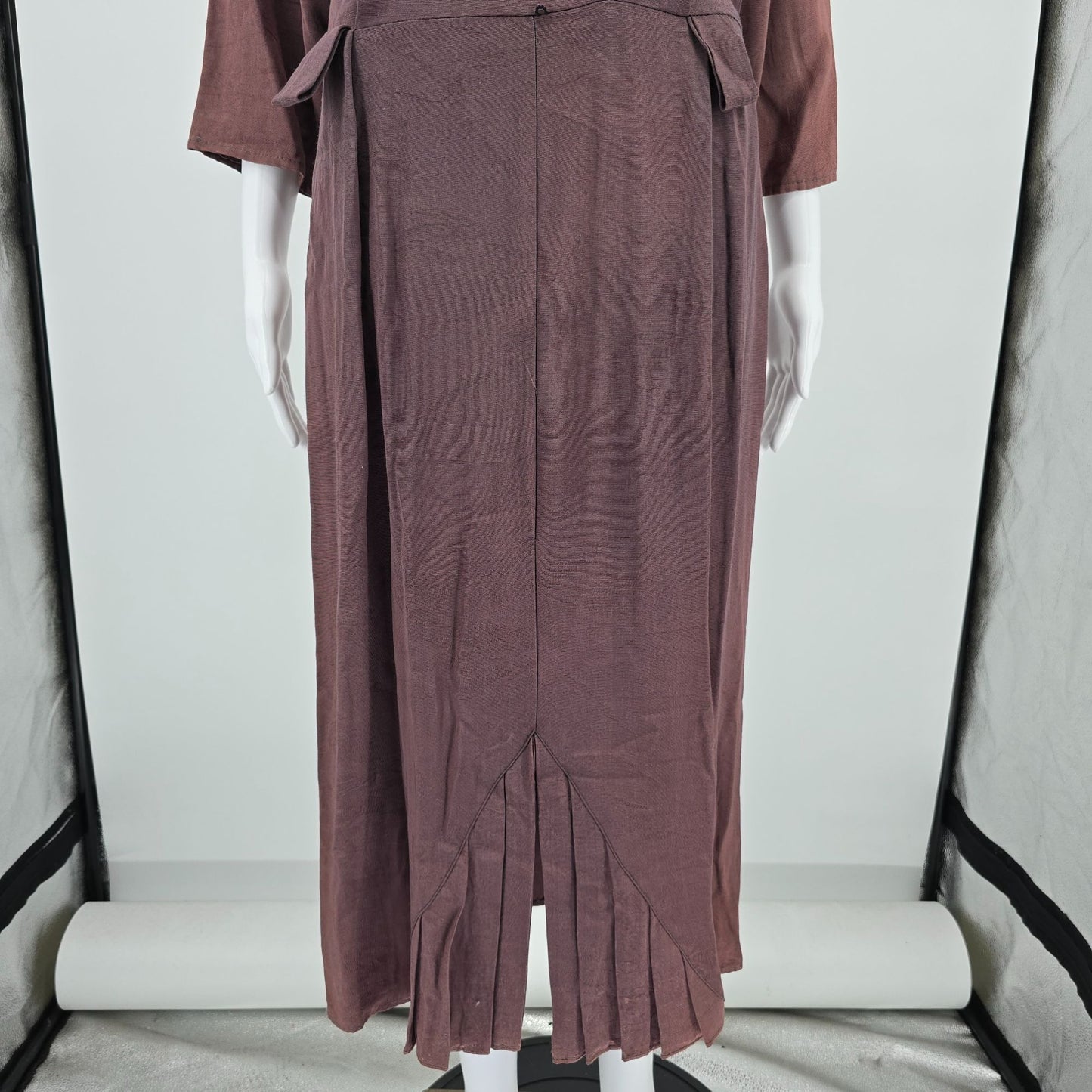 Vintage 1980s Positive Influence Acetate/Rayon Art Deco Revival Dress (M) *Flaws