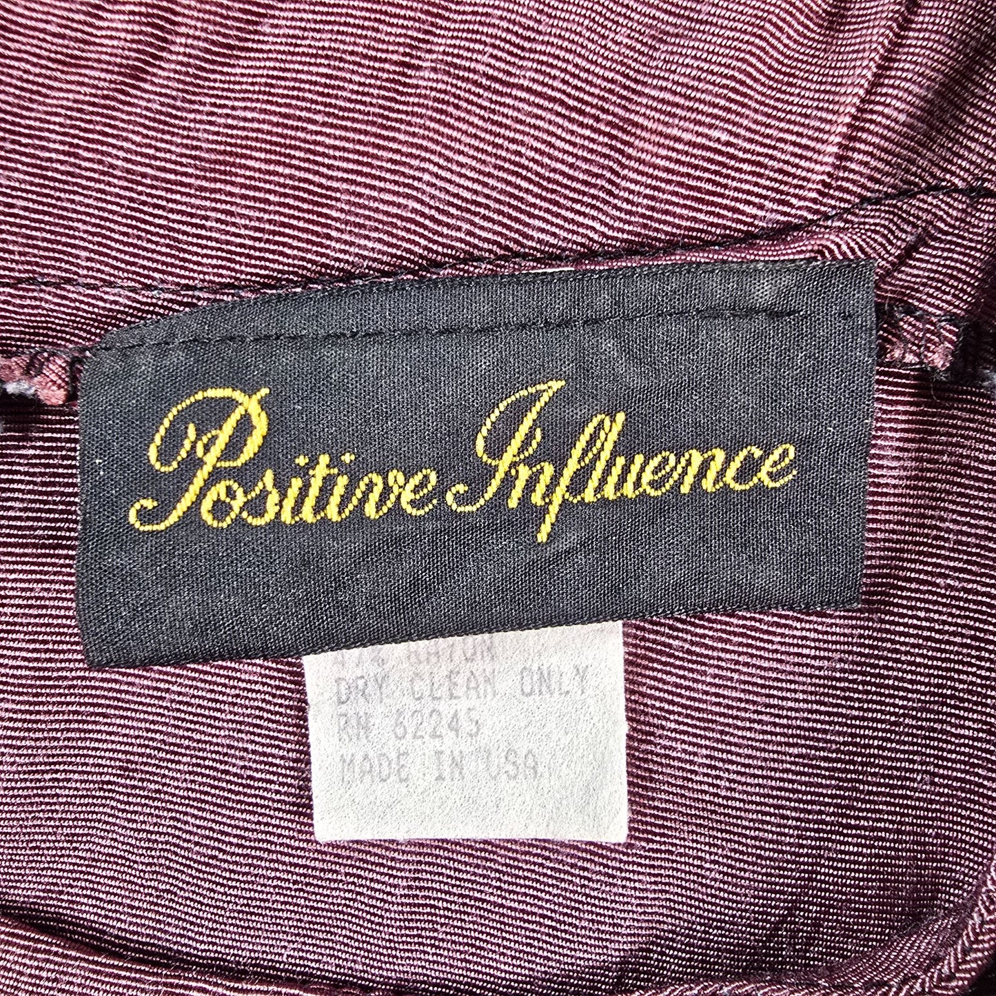 Vintage 1980s Positive Influence Acetate/Rayon Art Deco Revival Dress (M) *Flaws