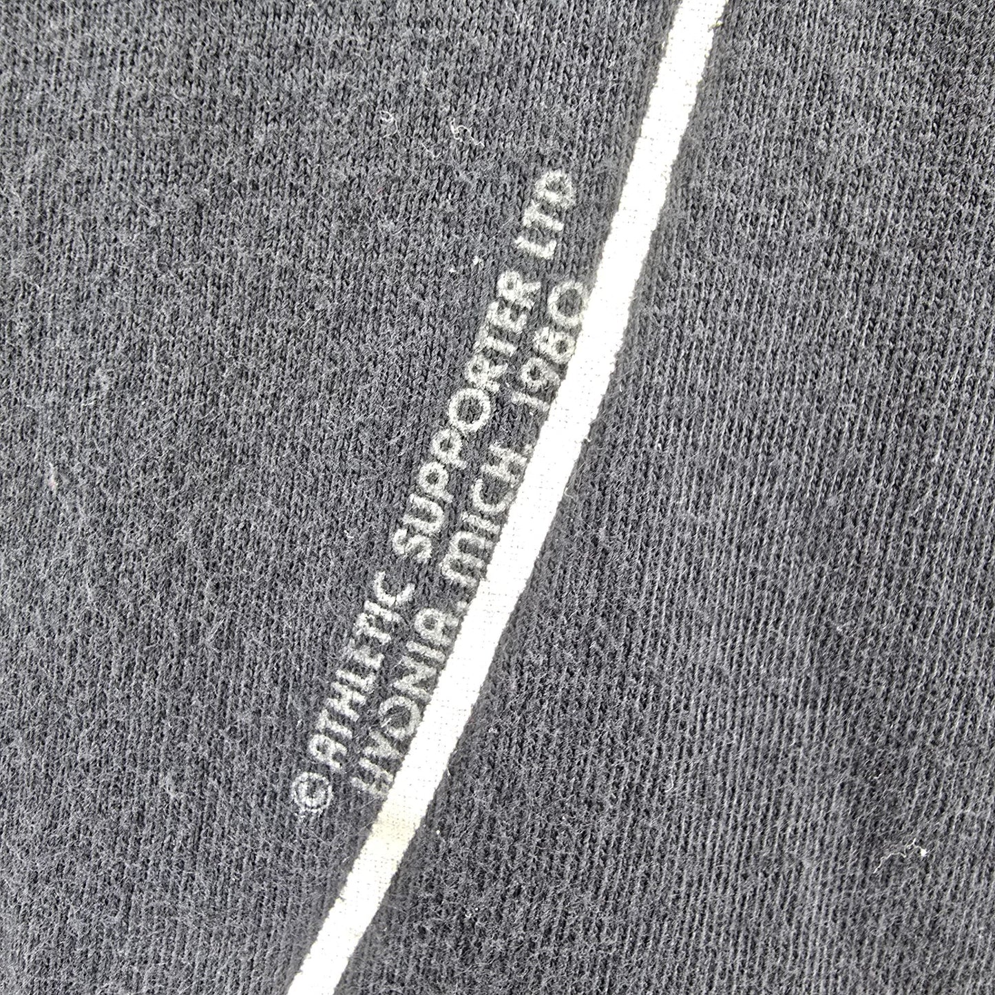 Vintage 1980s Hanes Beefy-T/Athletic Supporter LTD Tuxedo Print T-Shirt (L)