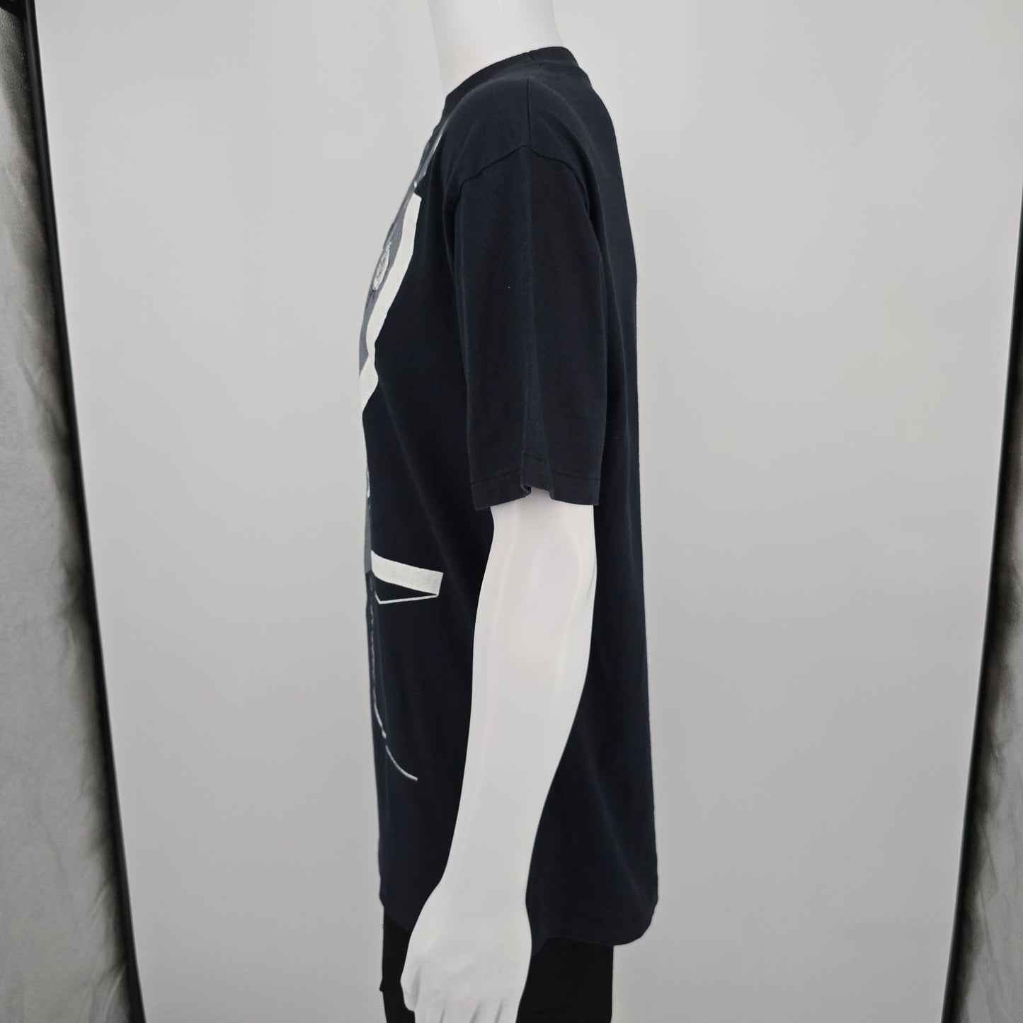 Vintage 1980s Hanes Beefy-T/Athletic Supporter LTD Tuxedo Print T-Shirt (L)