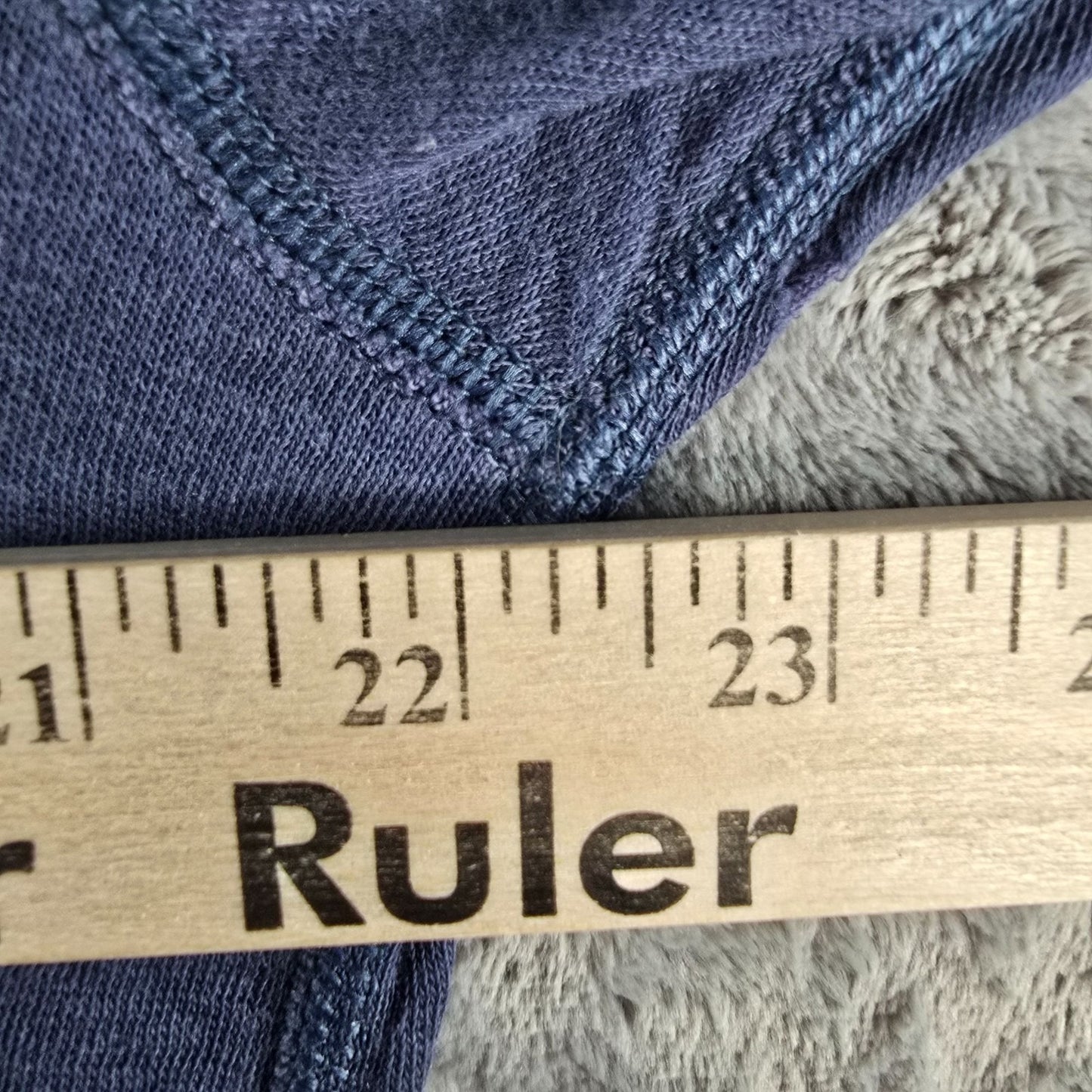 Thrashed Duofold Navy Blue Merino Wool/Nylon Blend Dual Layer Thermal Top (L/XL)