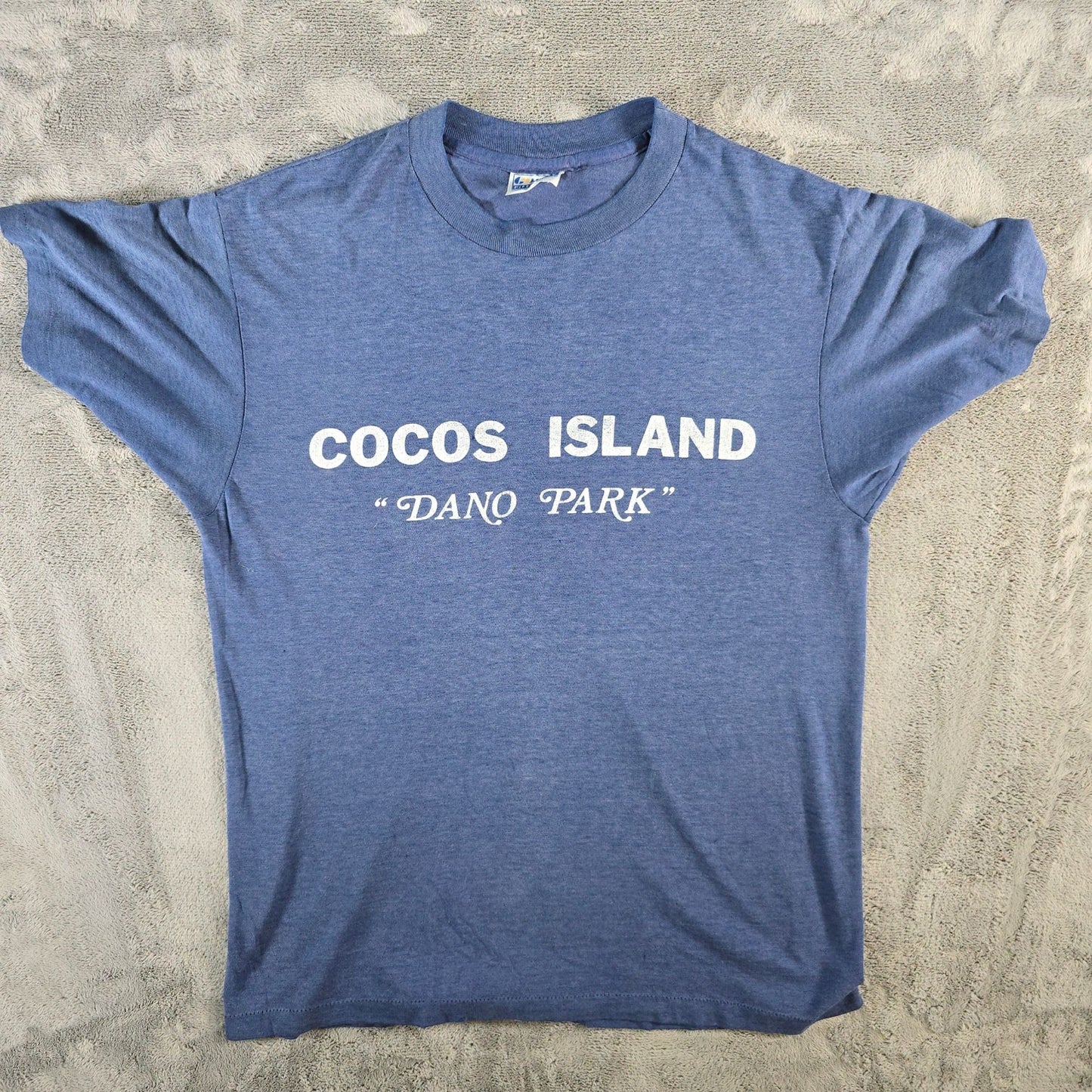 Vintage 1980s Hanes Dano Park Cocos Island Guam Souvenir/Tourist T-Shirt (M)