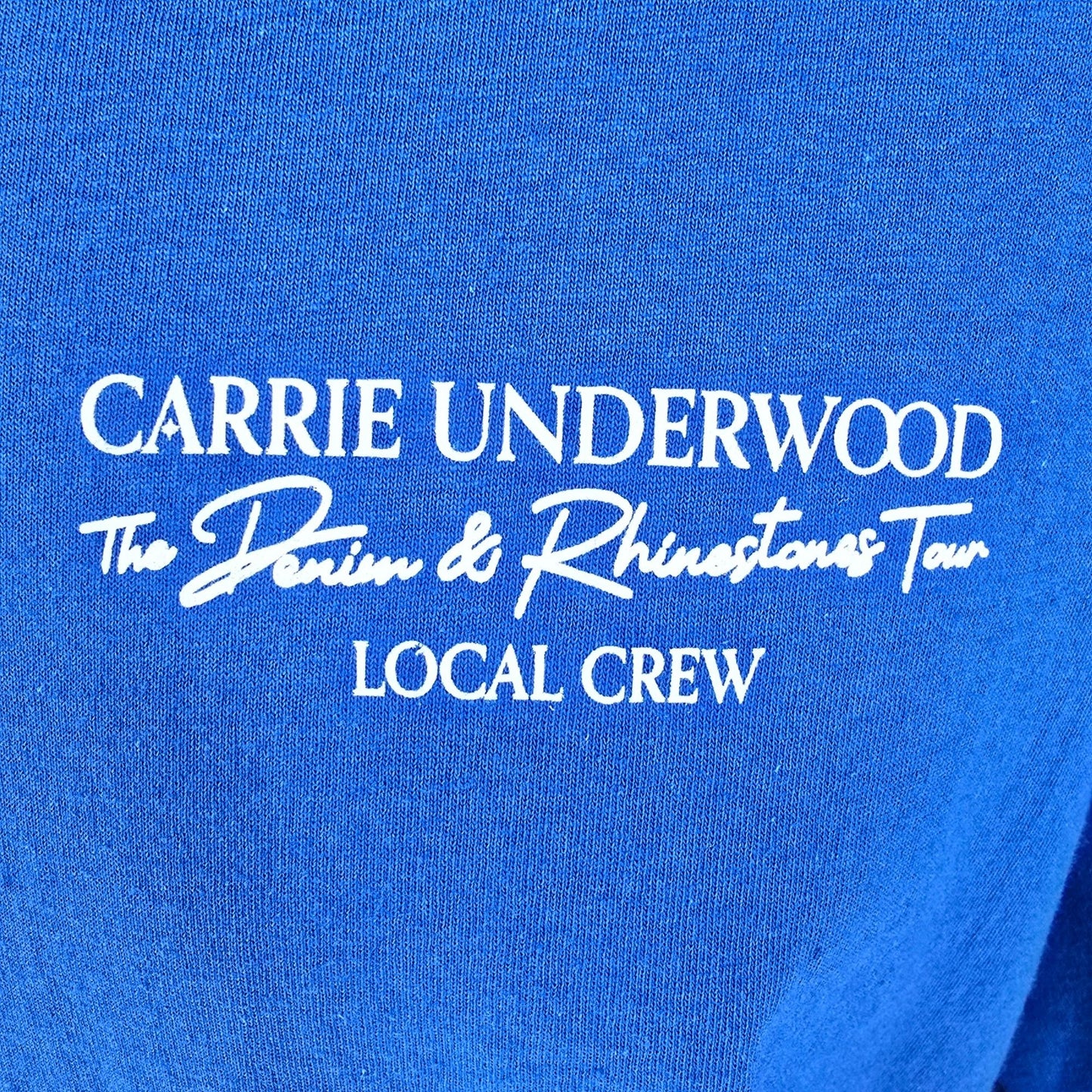 2022 Carrie Underwood Denim & Rhinestones Tour Local Crew Concert T-Shirt (XL)