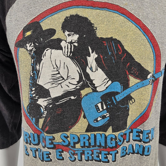 Vintage 1980s Bruce Springsteen World Tour 1980-1981 Raglan Sleeve T-Shirt (S/M)