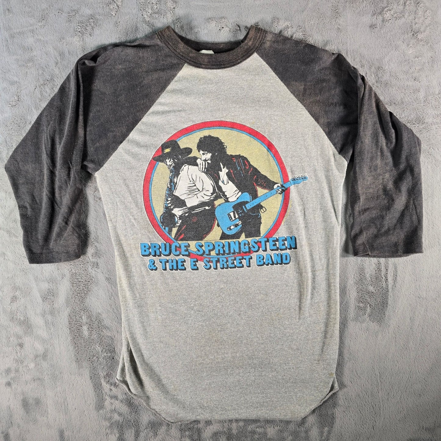 Vintage 1980s Bruce Springsteen World Tour 1980-1981 Raglan Sleeve T-Shirt (S/M)