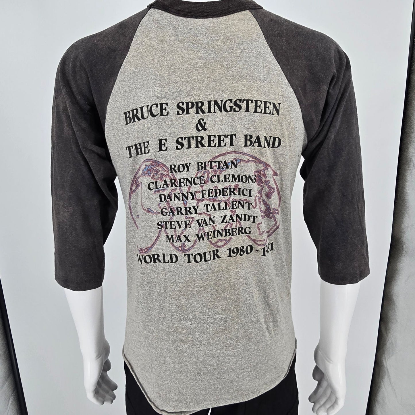 Vintage 1980s Bruce Springsteen World Tour 1980-1981 Raglan Sleeve T-Shirt (S/M)
