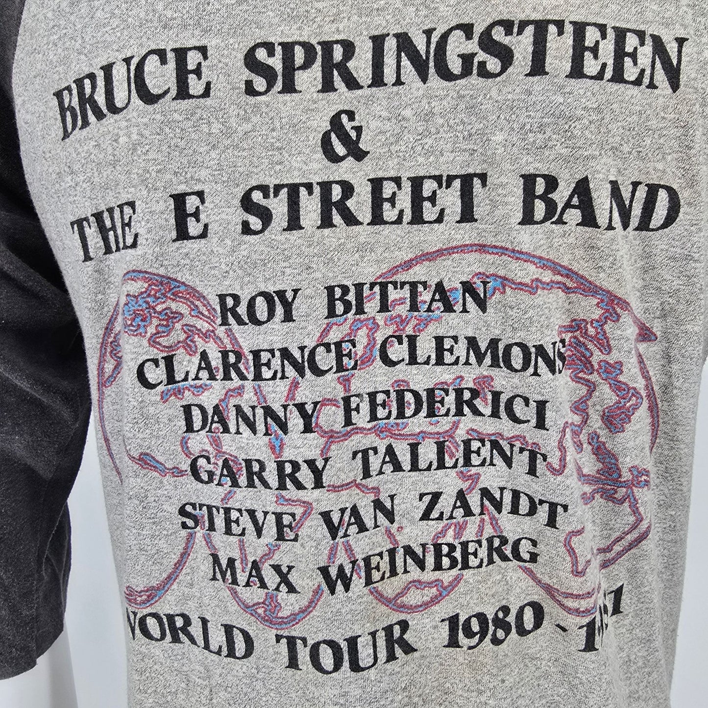 Vintage 1980s Bruce Springsteen World Tour 1980-1981 Raglan Sleeve T-Shirt (S/M)