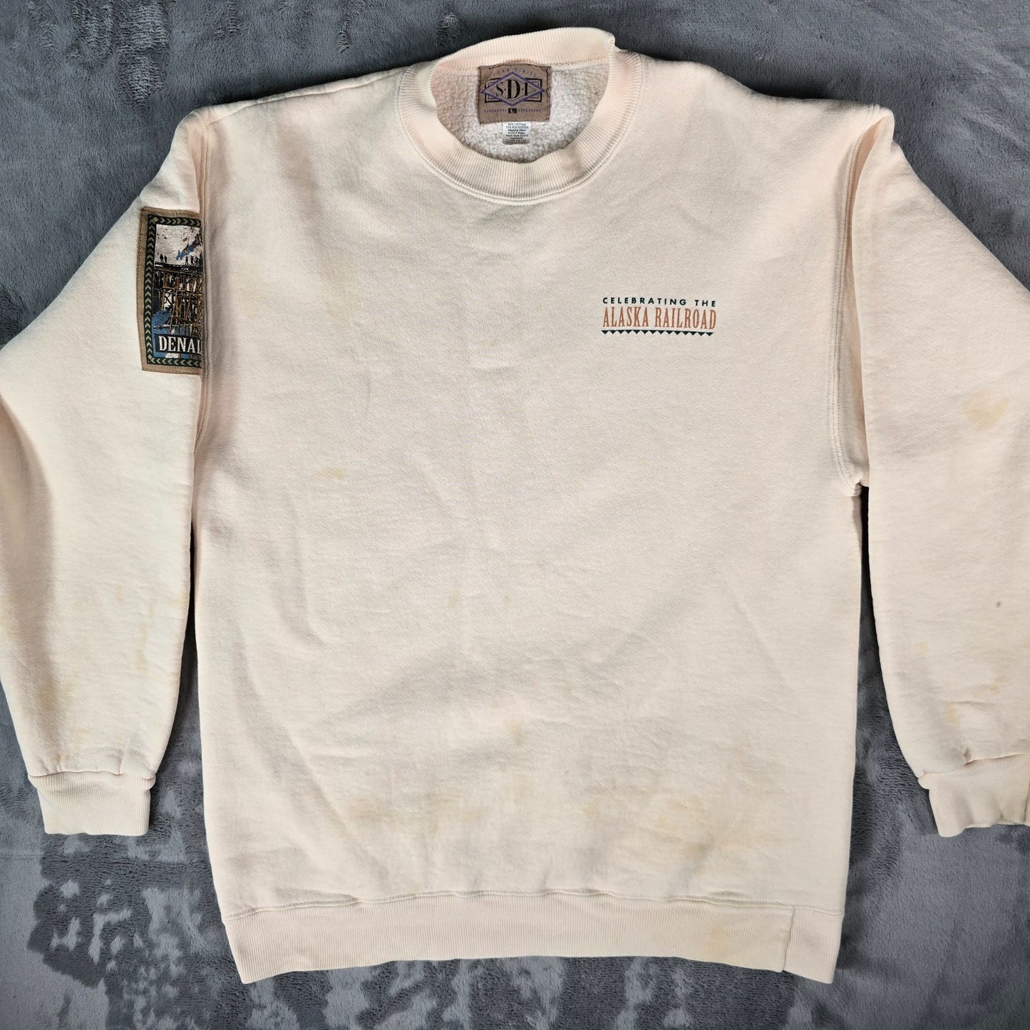 Vintage 1990s SDI "Celebrating The Alaska Railroad" Denali Sweatshirt (L)