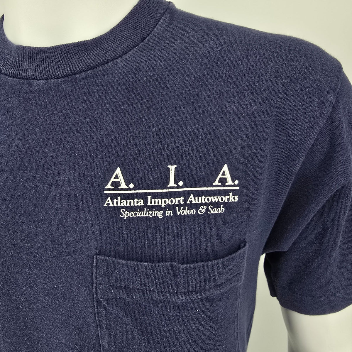 Vintage 1990s AIA Atlanta Import Autoworks Volvo Saab Pocket T-Shirt (M)
