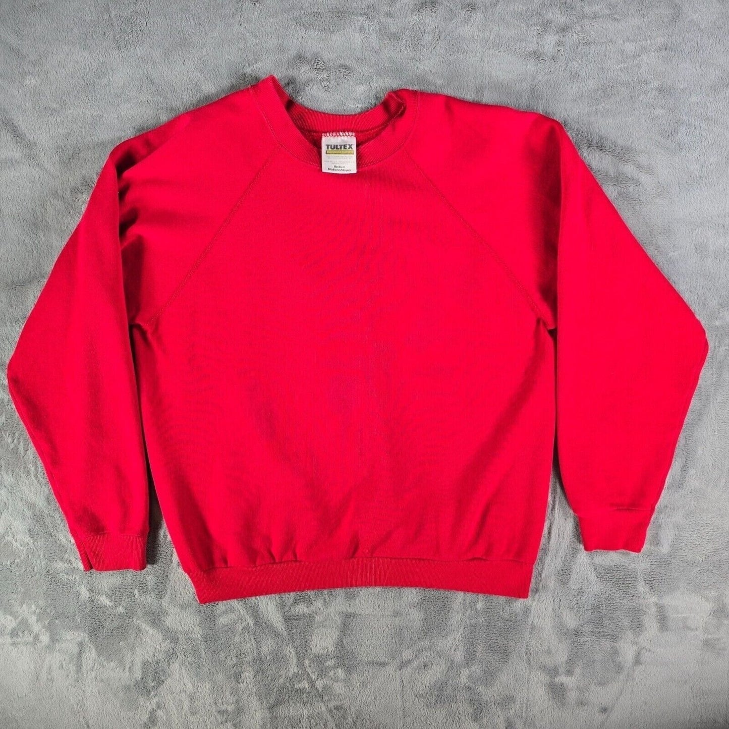 Vintage 1990s Tultex Maximum Sweats Blank Red Raglan Sleeve Sweatshirt (S)