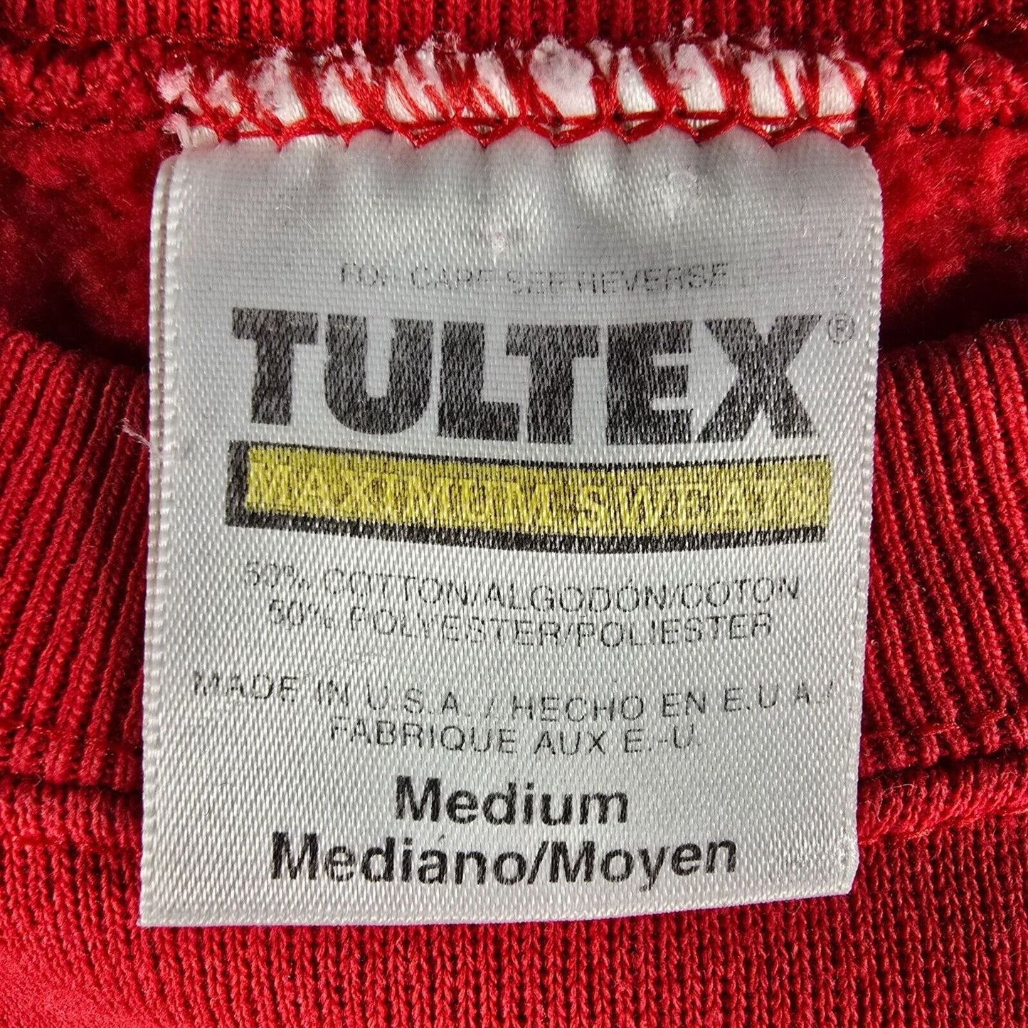 Vintage 1990s Tultex Maximum Sweats Blank Red Raglan Sleeve Sweatshirt (S)