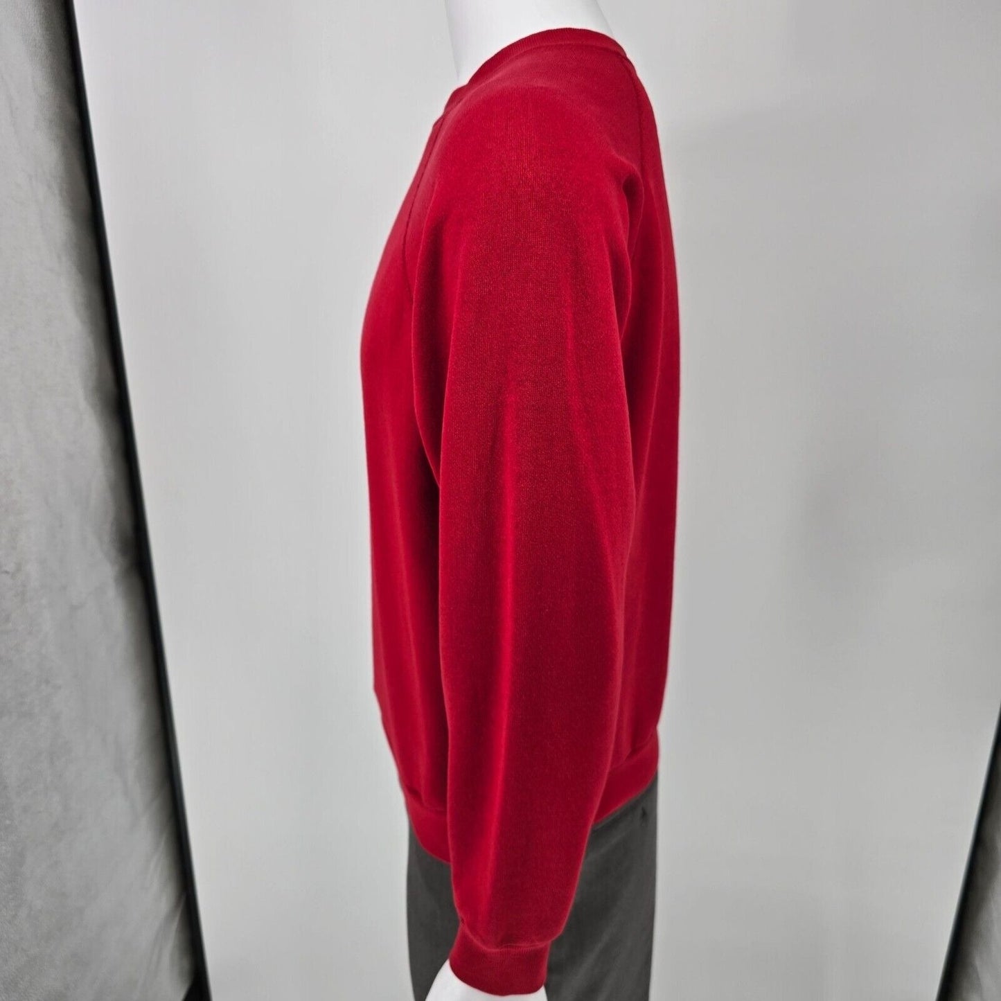 Vintage 1990s Tultex Maximum Sweats Blank Red Raglan Sleeve Sweatshirt (S)
