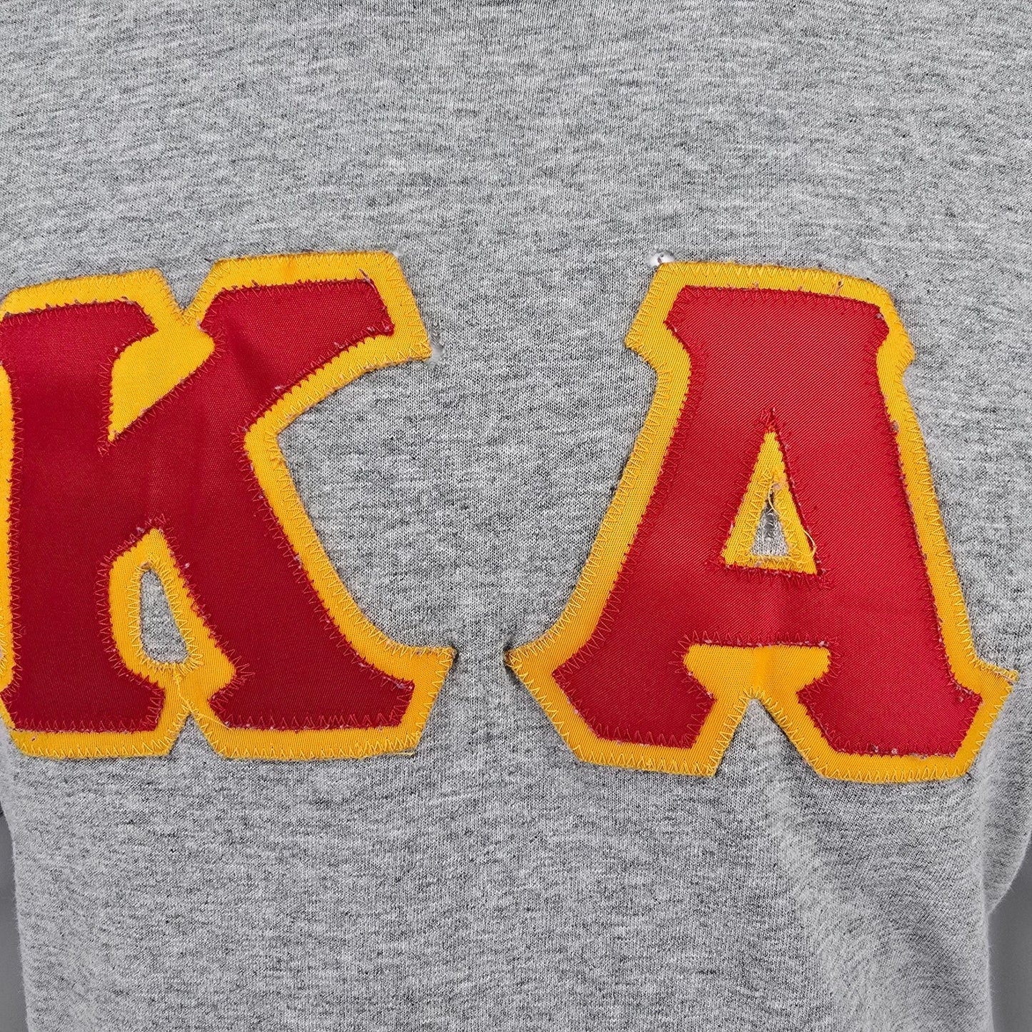 Vintage 1990s Kappa Alpha Order Fraternity KA Letter Applique T-Shirt (XL)
