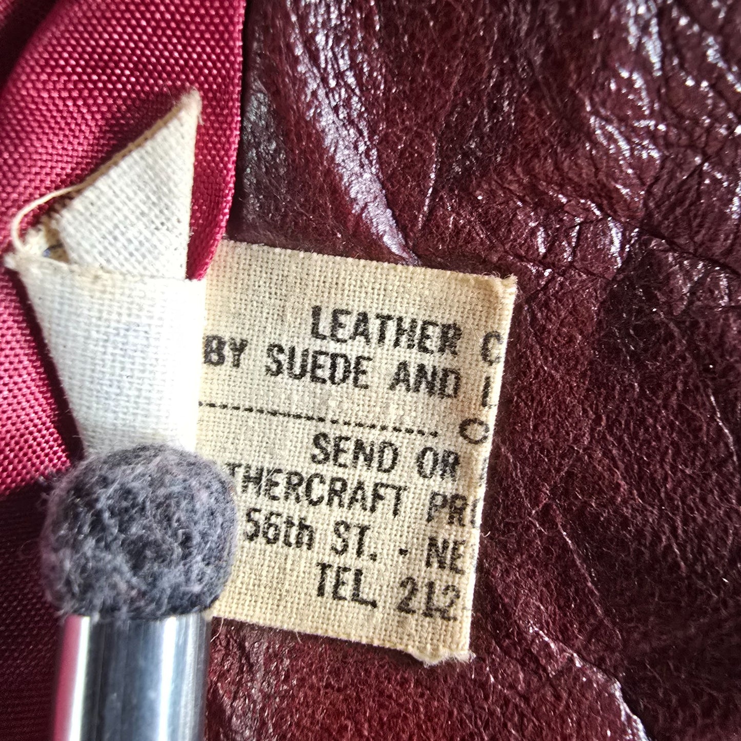 Vintage 1970s Unbranded Women's Burgundy Leather Belted Trench Coat (XS)