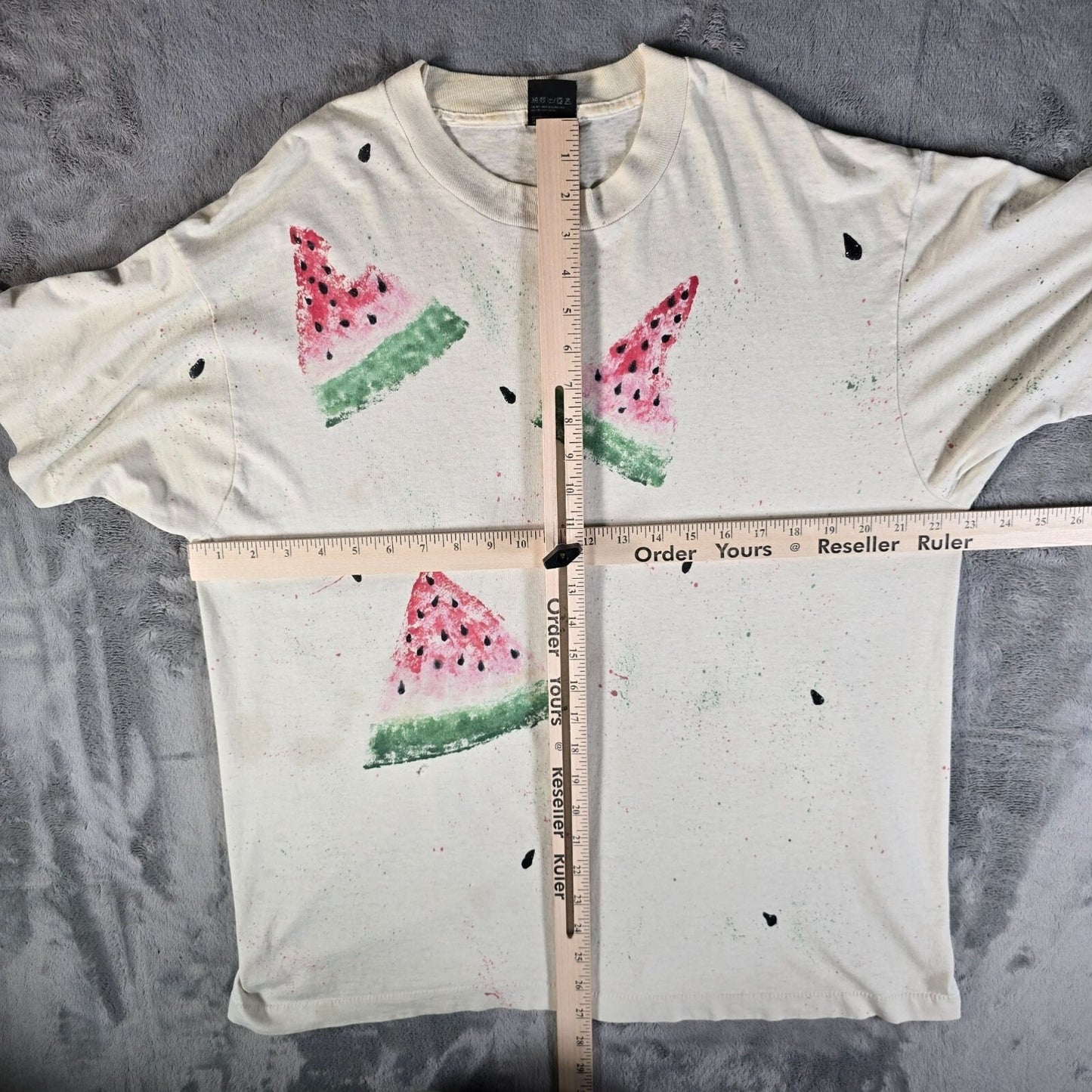 Vintage 1990s Screen Stars Best Watermelon Print Single Stitch T-Shirt (L/XL)
