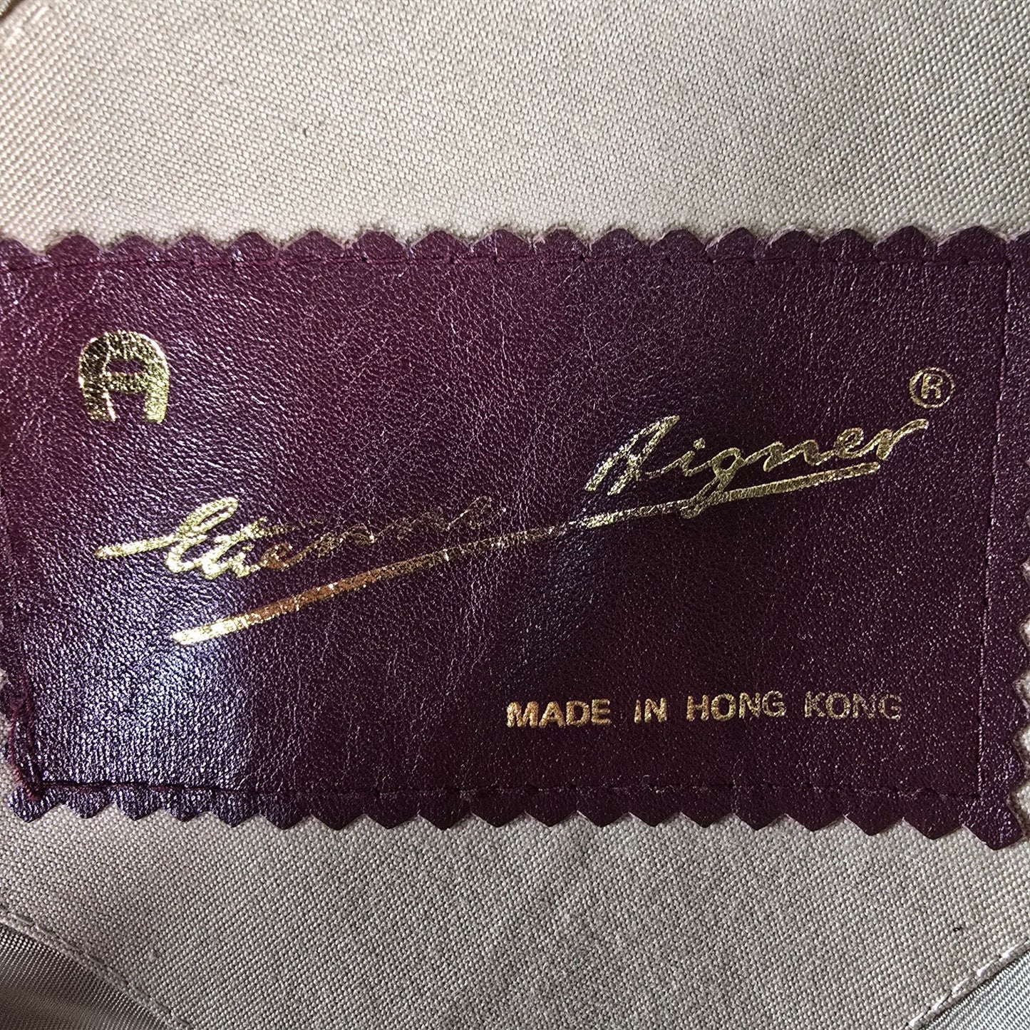 Vintage 1970s Etienne Aigner Women's Tan/Burgundy Belted Trench Coat Jacket (M)