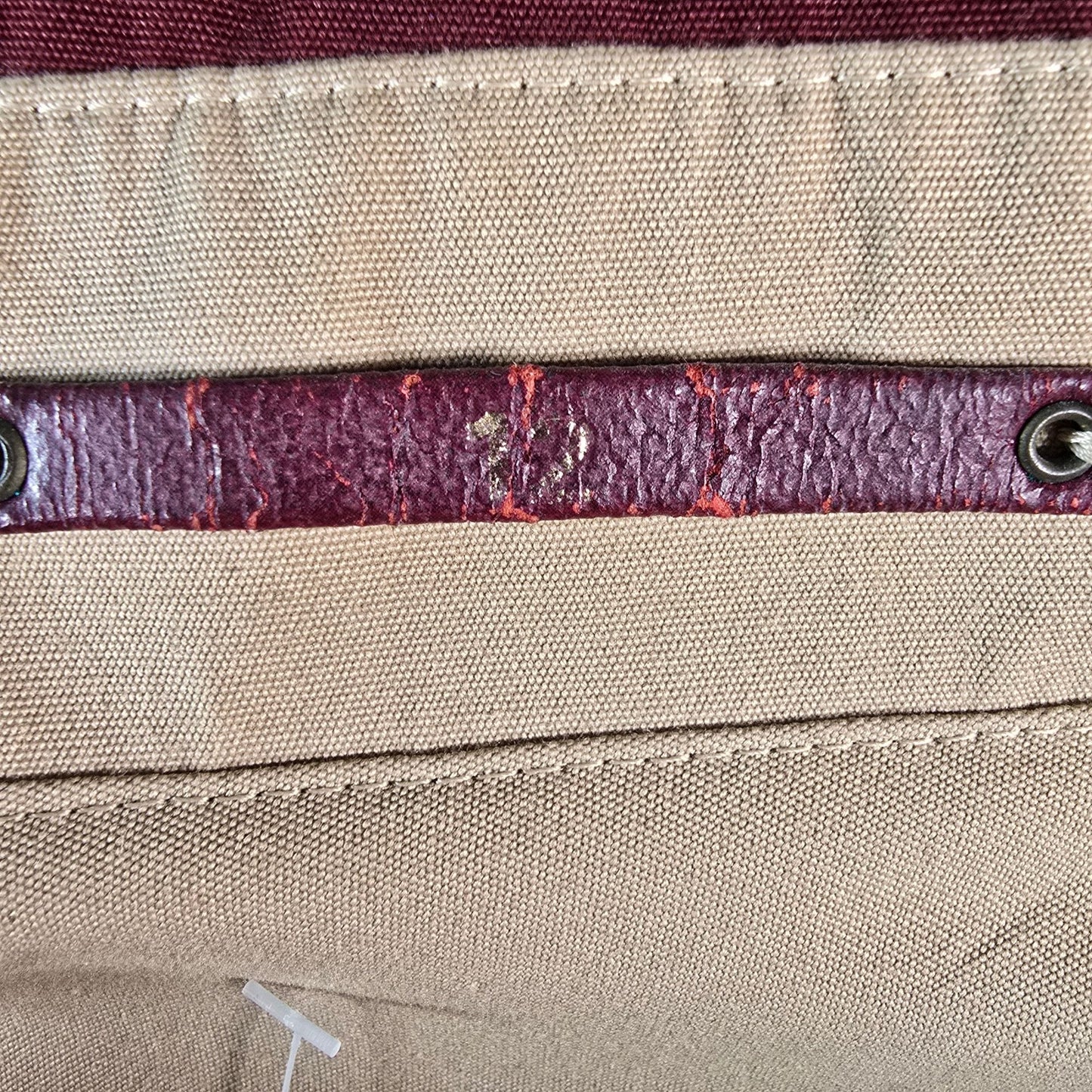 Vintage 1970s Etienne Aigner Women's Tan/Burgundy Belted Trench Coat Jacket (M)