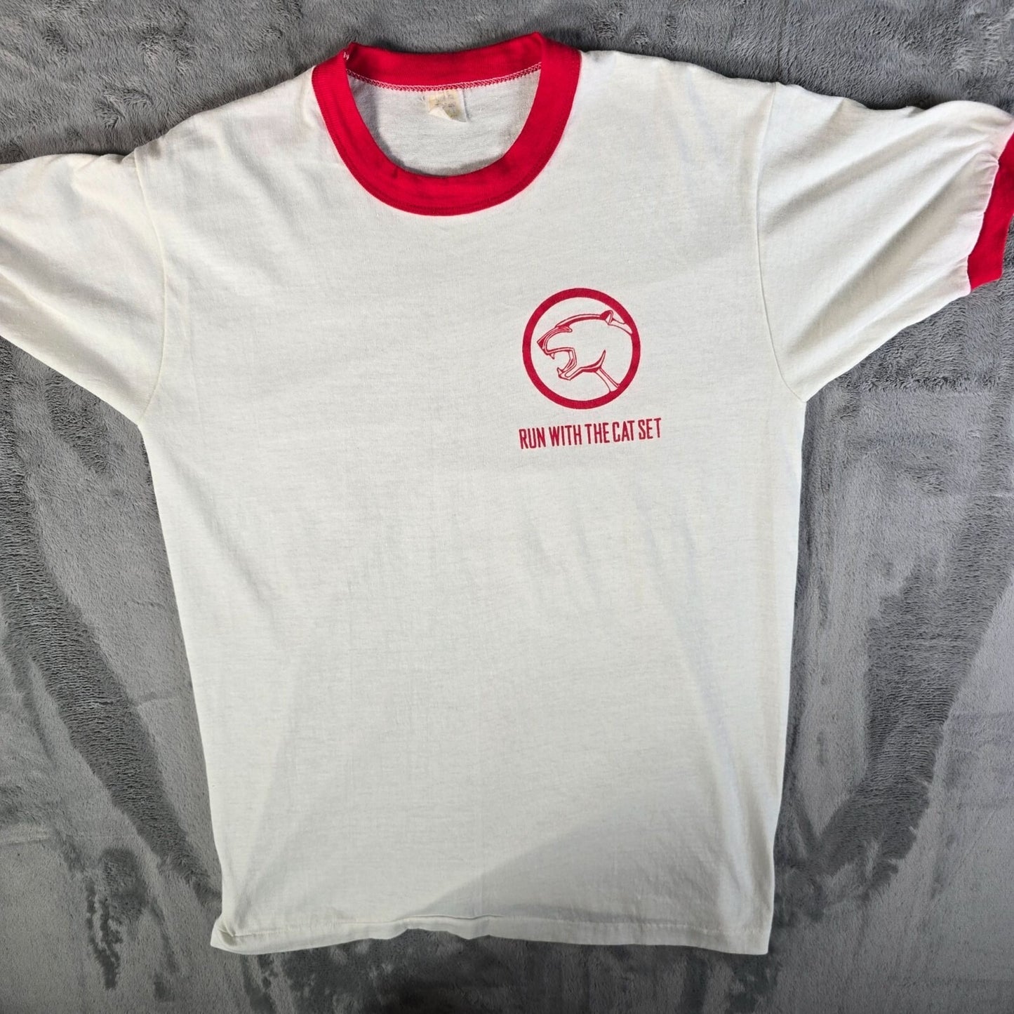 Vintage 1970s Mercury Cougar "Run with the Cat Set" Promo Ringer T-Shirt (M)