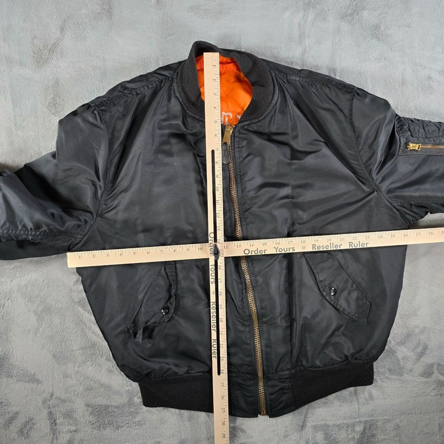 Vintage Made in USA Alpha Industries MA-1 Custom Embroidered Bomber Jacket 2XL
