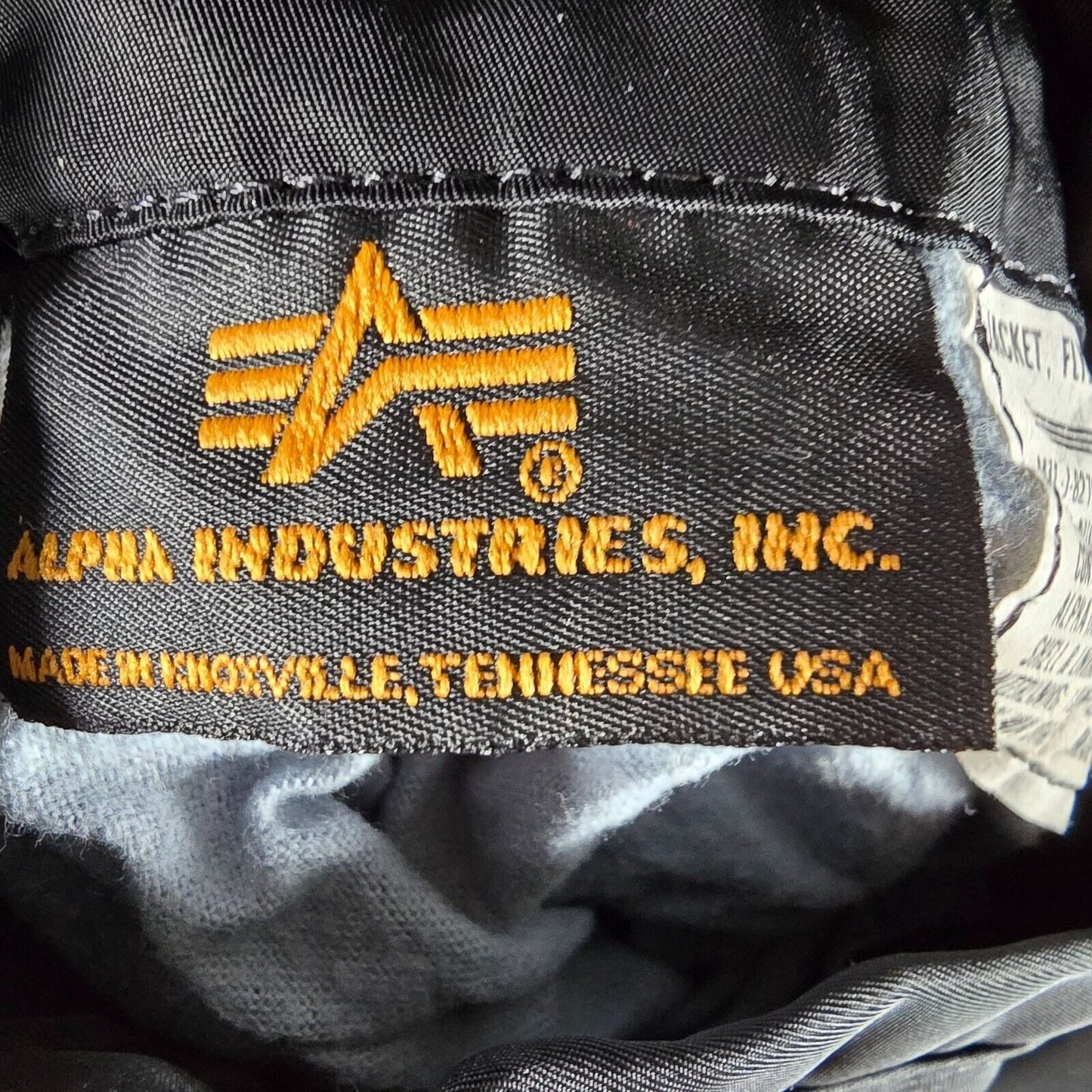 Vintage Made in USA Alpha Industries MA-1 Custom Embroidered Bomber Jacket 2XL