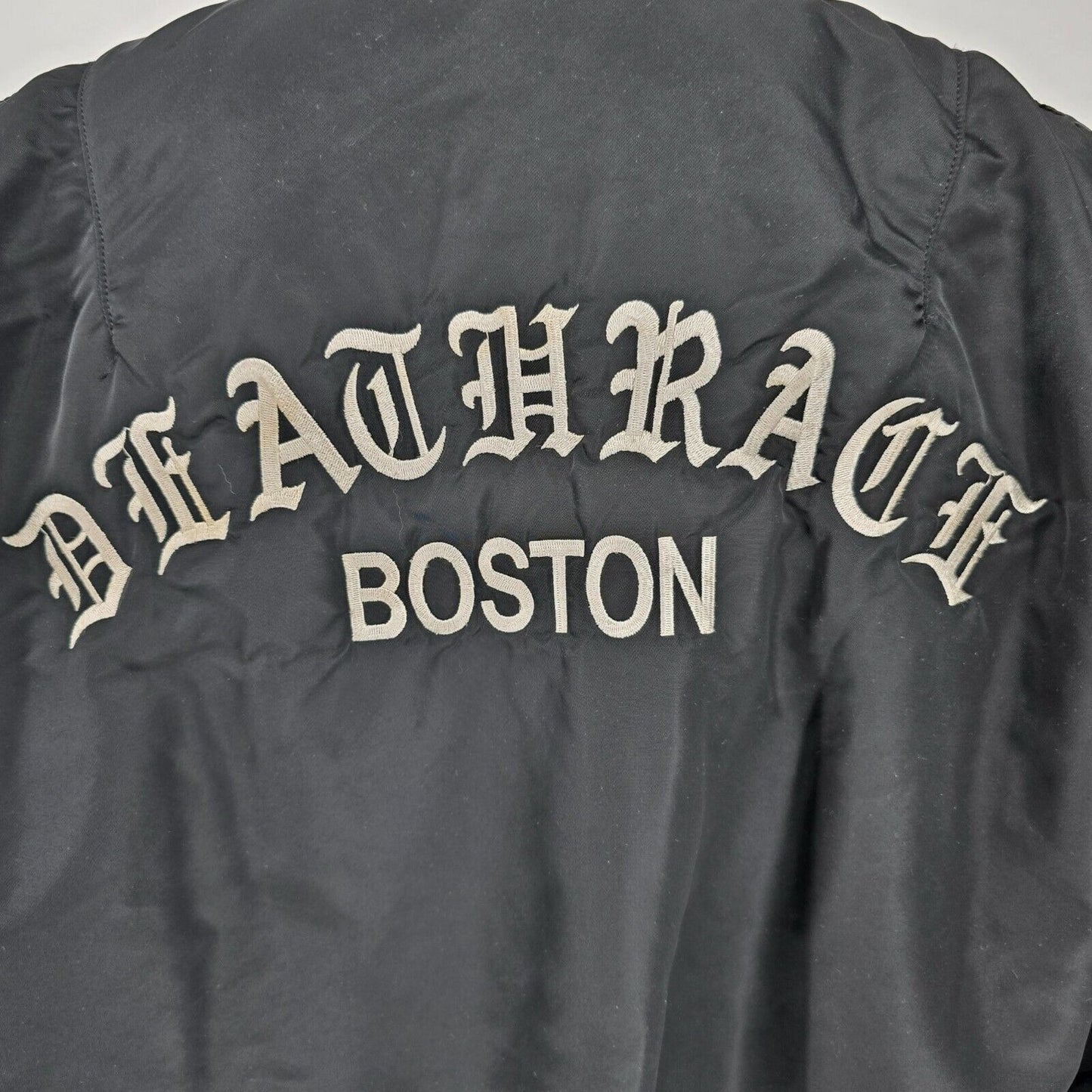 Vintage Made in USA Alpha Industries MA-1 Custom Embroidered Bomber Jacket 2XL
