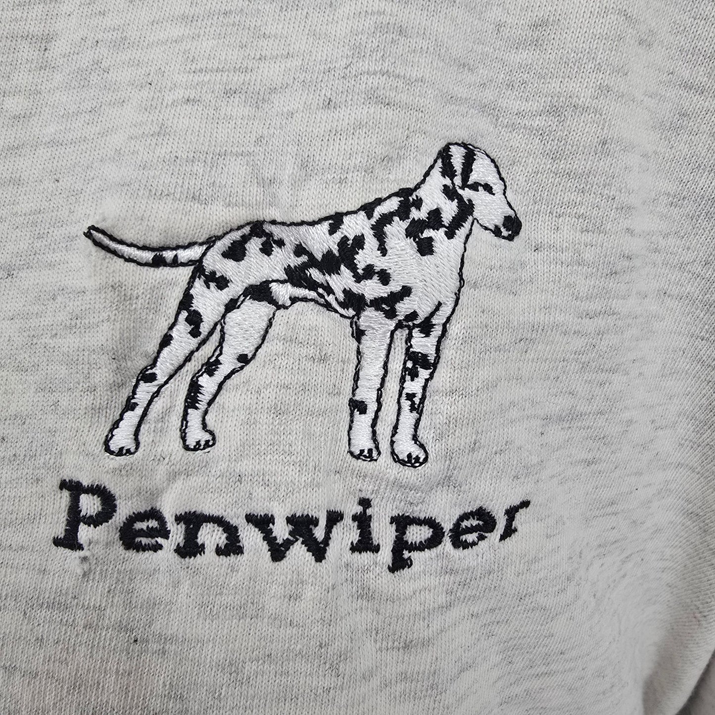 Distressed Vintage 1990s Tee Jays "Penwiper" Embroidered Dalmatian T-Shirt (XXL)
