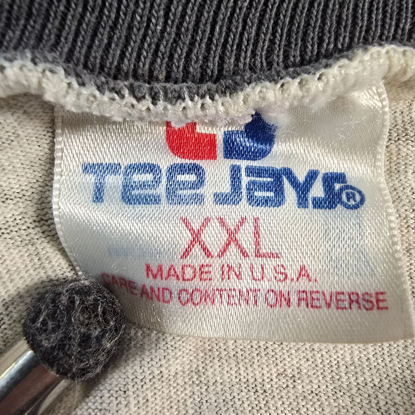 Distressed Vintage 1990s Tee Jays "Penwiper" Embroidered Dalmatian T-Shirt (XXL)
