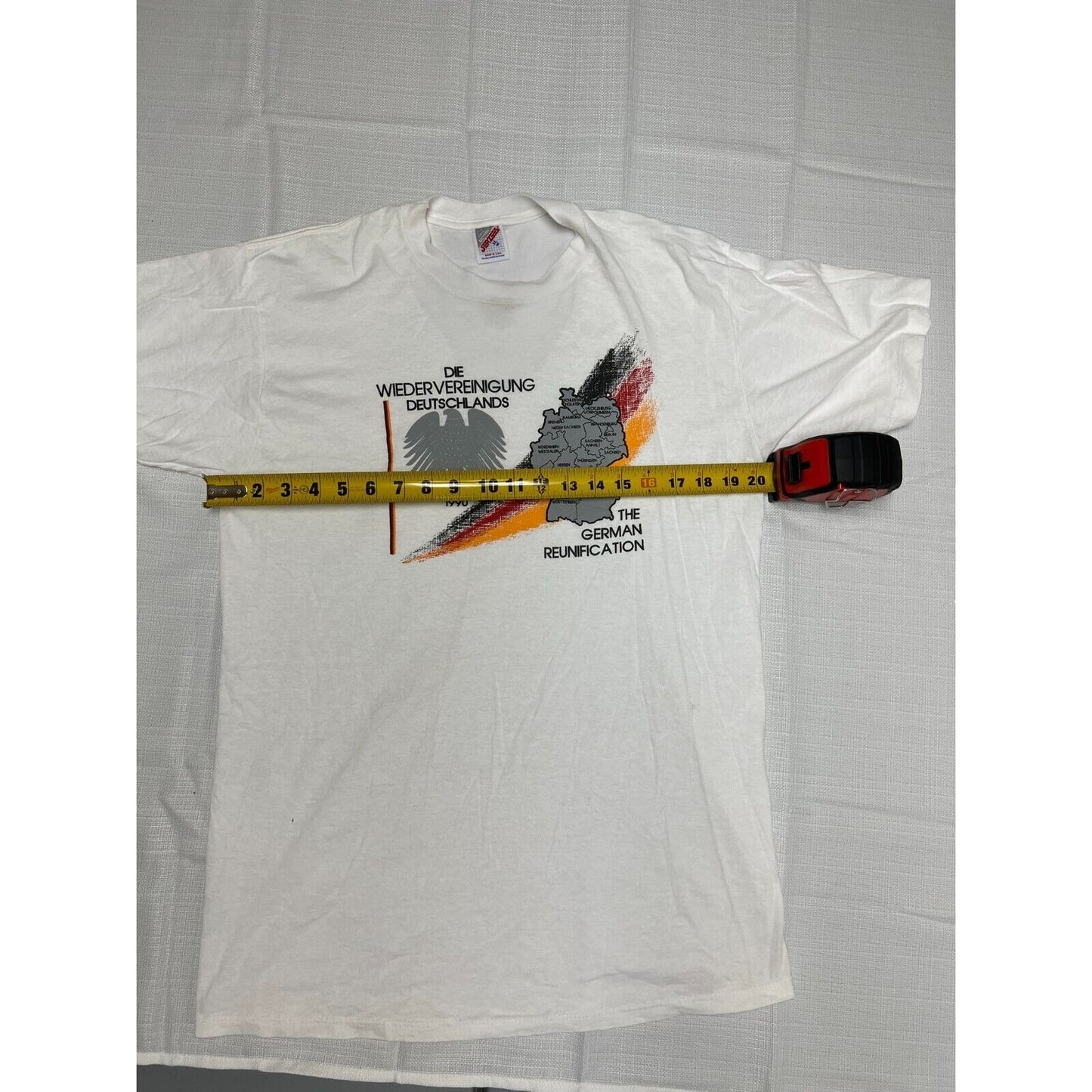 Vintage 1990 Single Stitch Wiedervereinigung German Reunification T-shirt (L)