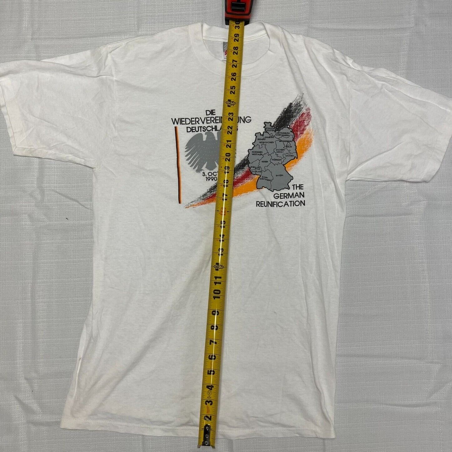 Vintage 1990 Single Stitch Wiedervereinigung German Reunification T-shirt (L)