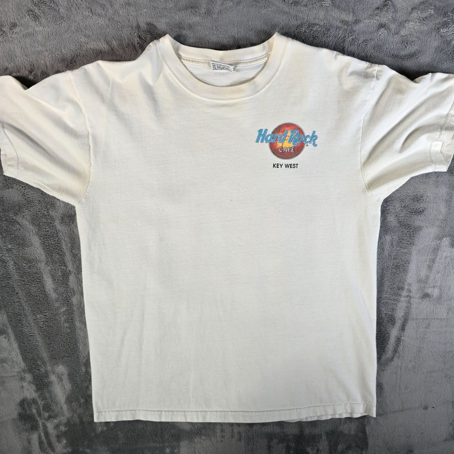 Vintage Y2K/Early 2000s Hard Rock Cafe Key West Parrot Heavy Tee T-Shirt (L)