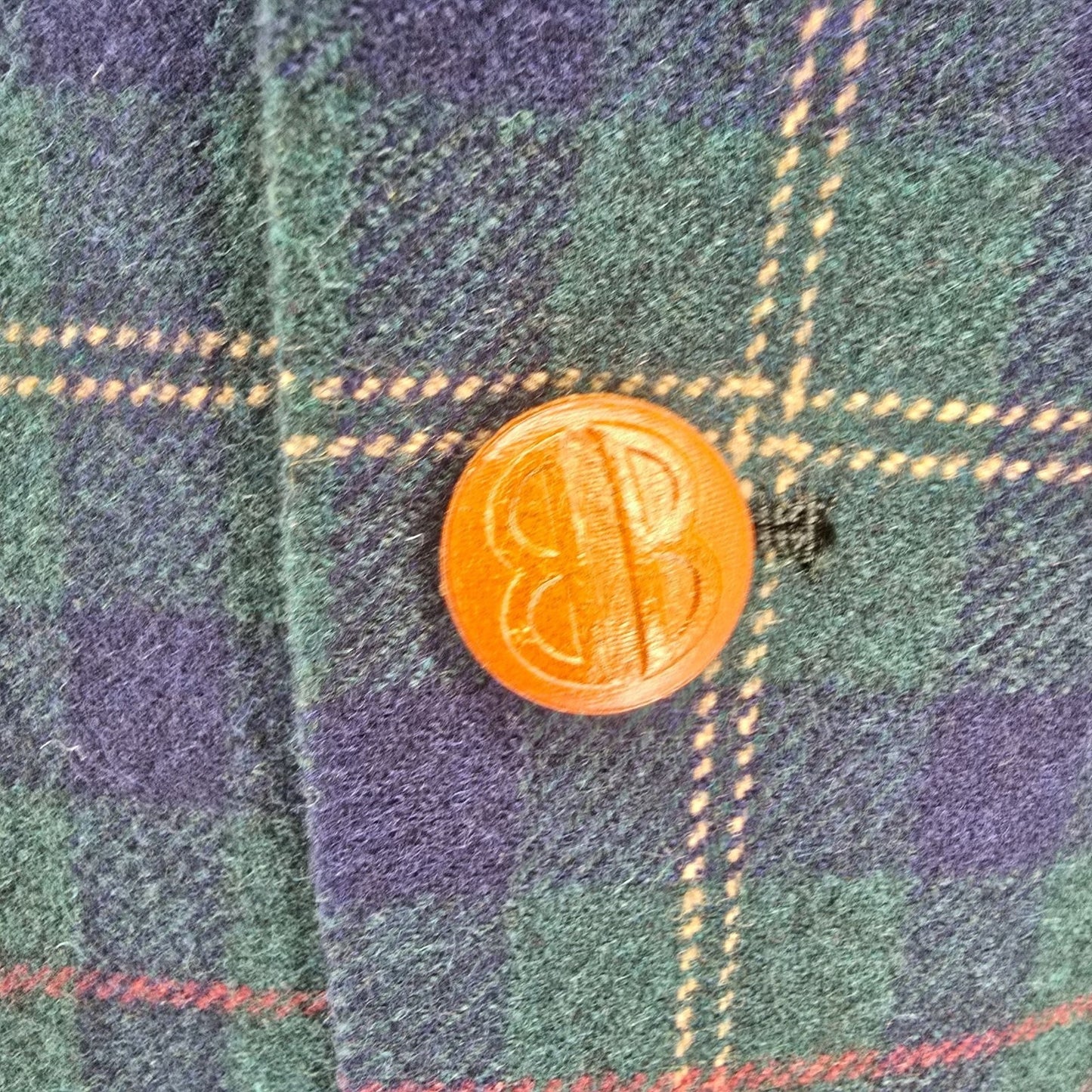 Vintage 1980s Bill Blass for PBM Tartan Wool Plaid Sport Coat (39R)