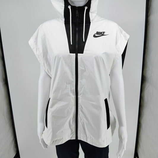 NWT Nike Women's White/Black Tech Hypermesh Vest  802549-100 (XL) -$134.95 Retai