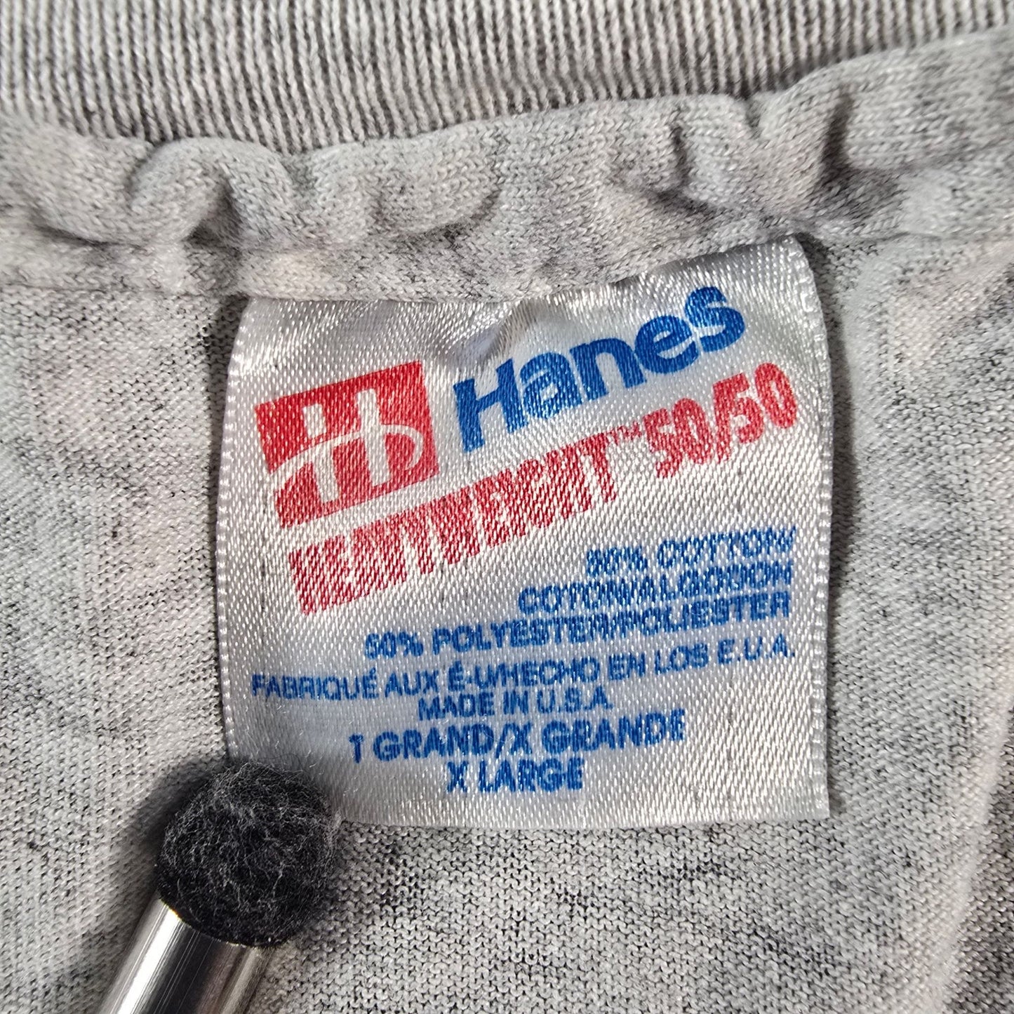 Distressed Vintage 1993 Hanes Heavyweight Class Act Production T-Shirt (XL)