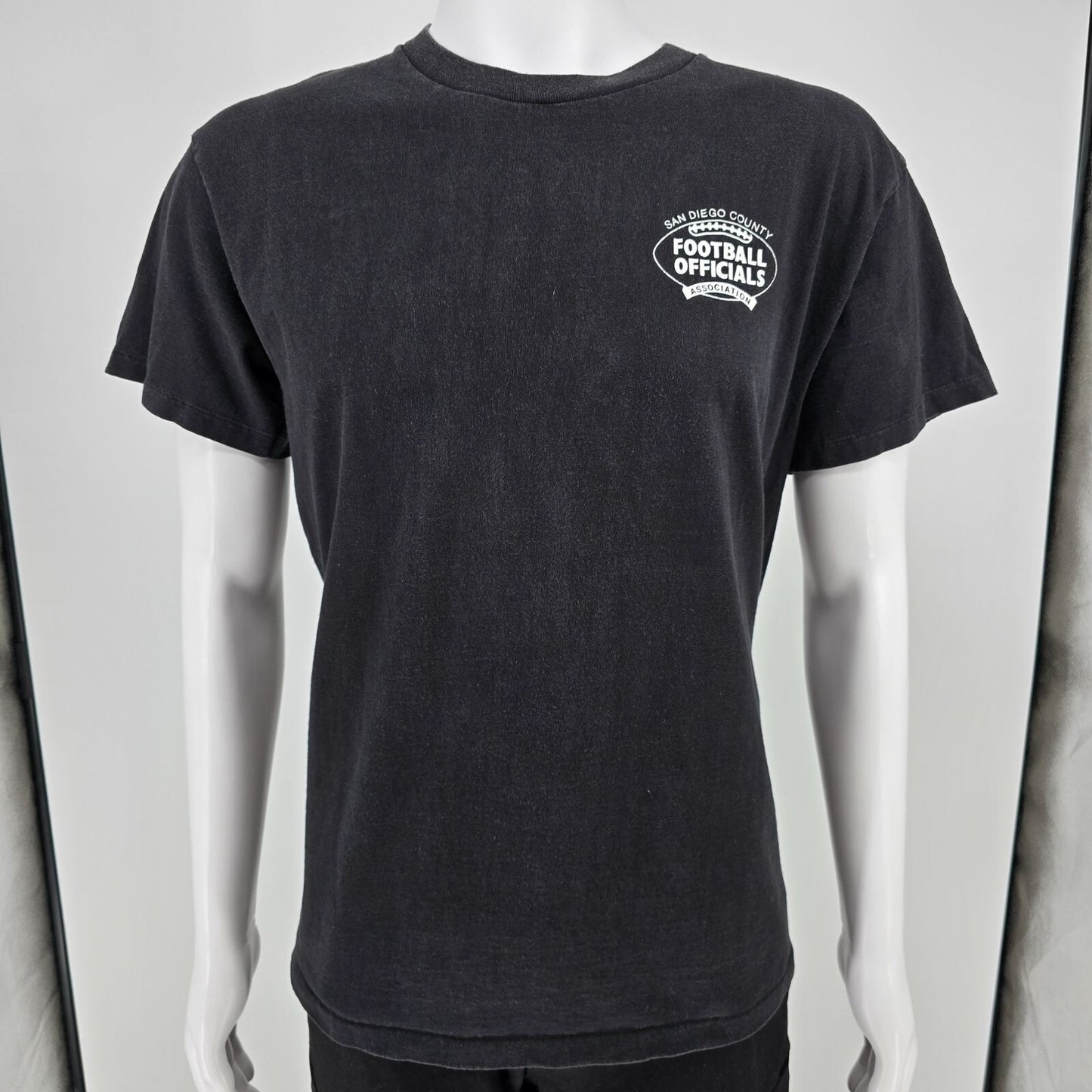 Vintage 1990s San Diego County Football Officials Association Black T-Shirt (L)