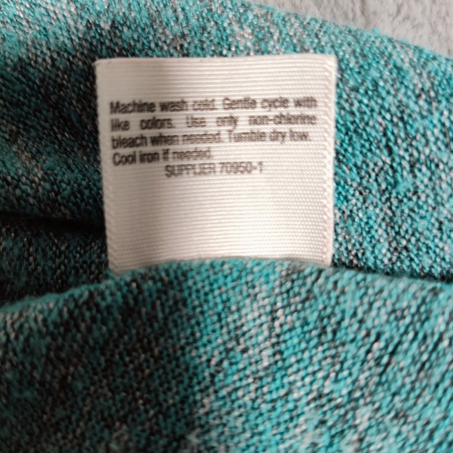 A.N.A A New Approach Womens Stretch Heathered Turquoise Short Sleeve Top (XS/S)