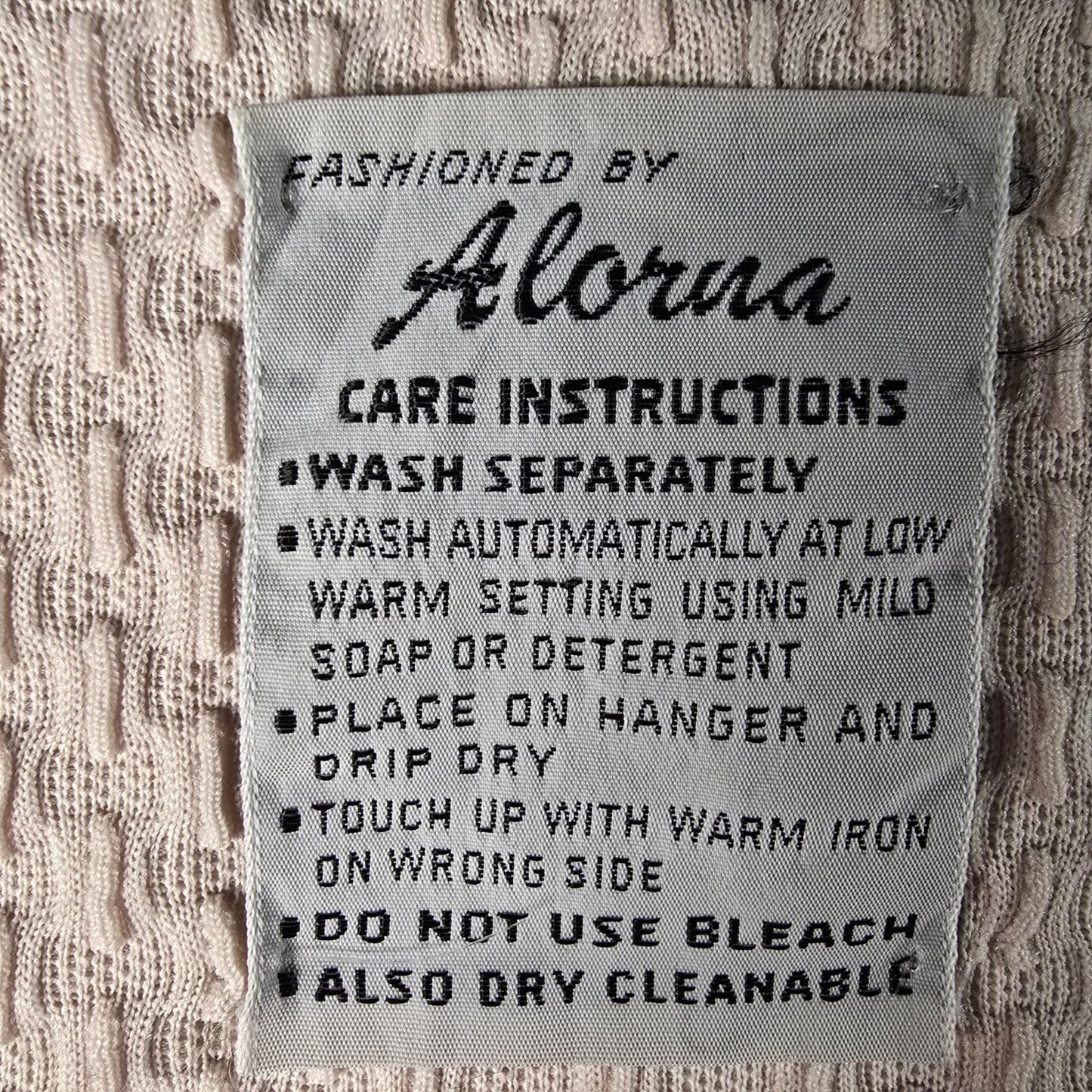 Vintage Early 1970s Alorna Women's Beige Textured A-Line Mod Coat (Large)